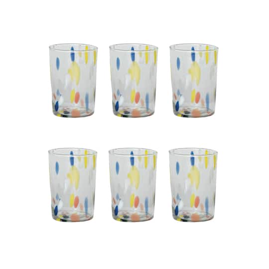 Hello Honey® 10oz. Blown Confetti Drinking Glasses, 6ct.